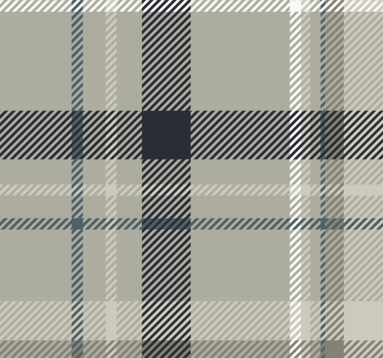 Stedelijke groene tartan behang print - TenStickers