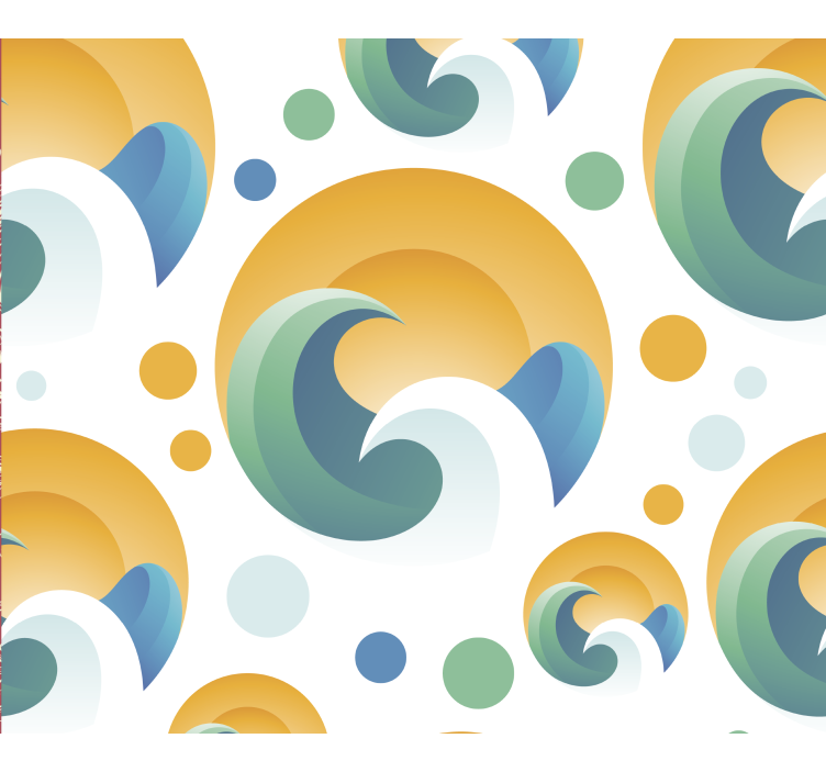 70's zonnepatroon vintage behang - TenStickers