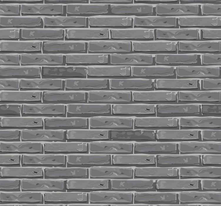 Baksteen behang In de schaduw - TenStickers