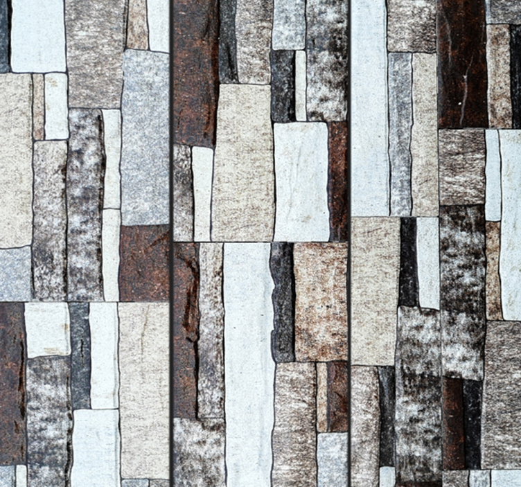 Behang print Lichte stenen muur - TenStickers