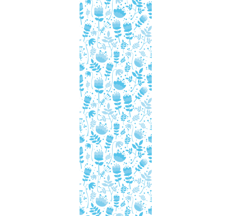 Bloemensilhouetpatronen behang bloemen - TenStickers