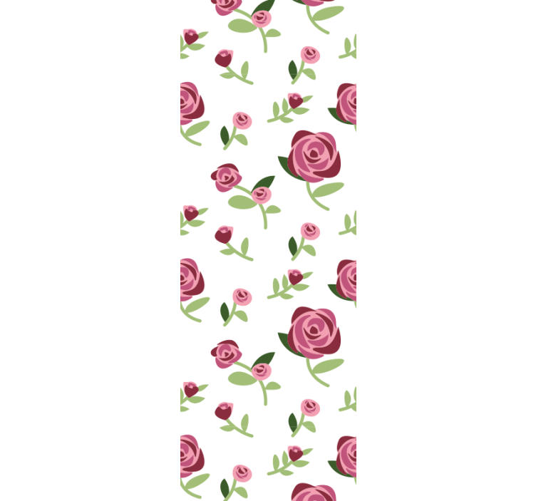 Rozenpatroon ontwerp behang bloemen - TenStickers