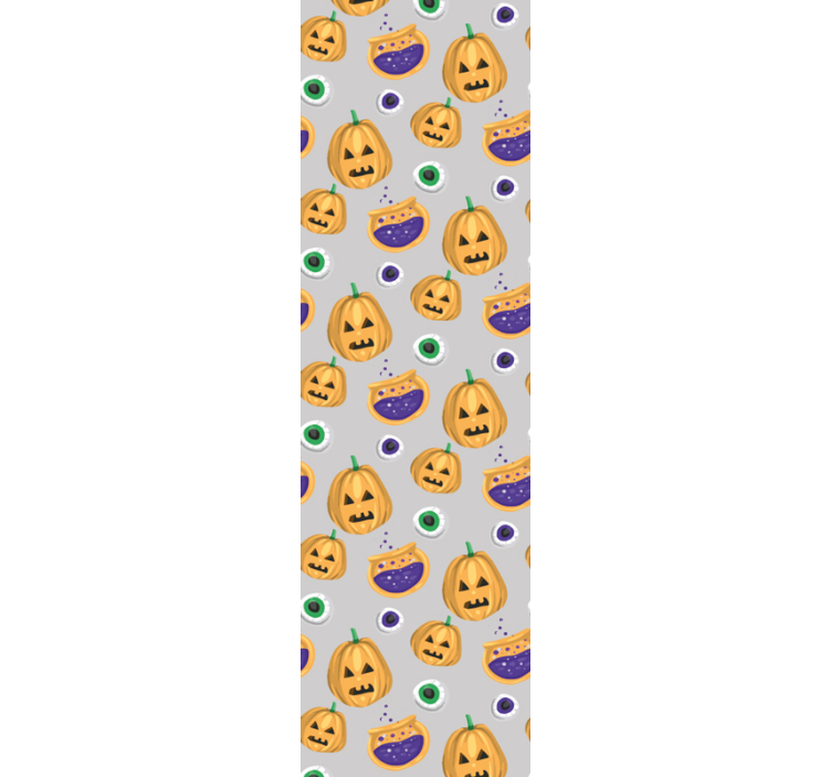Pompoen patroon halloween behang - TenStickers