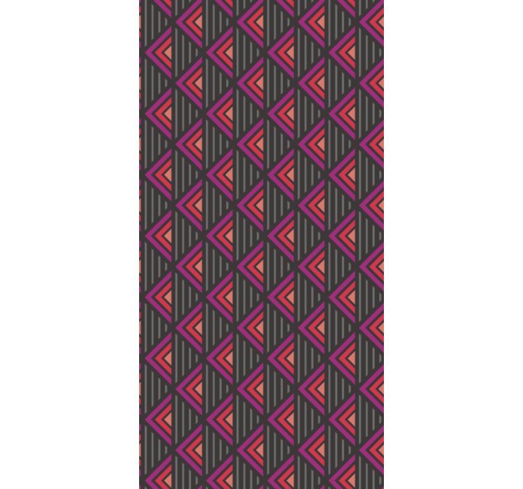 Driehoekig raster woonkamer behang - TenStickers