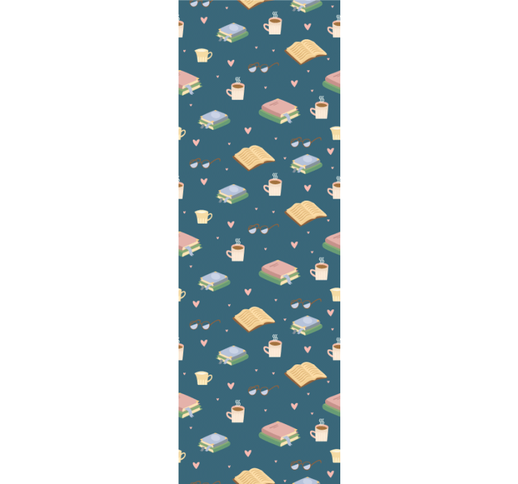 Gezellig leespatroon kantoor behang - TenStickers