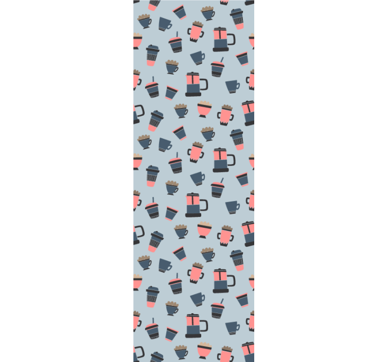 Koffiemok motieven keuken behang - TenStickers