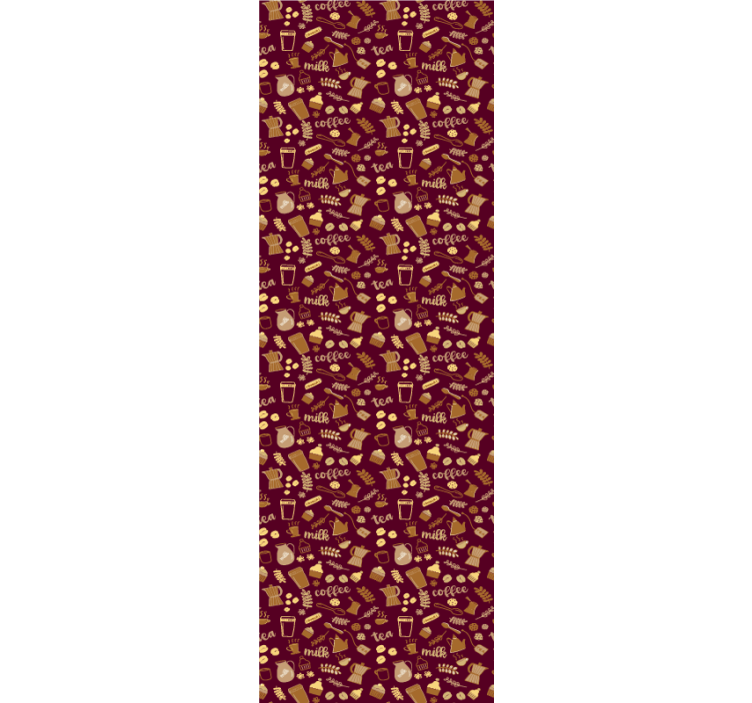 Drankmotiefpatroon keuken behang - TenStickers