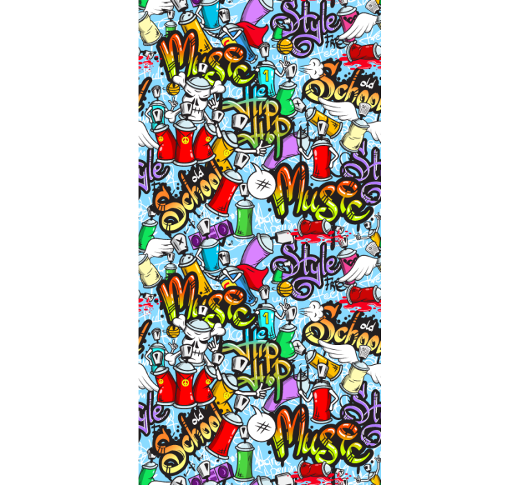 Graffiti-elementen behang kunst - TenStickers