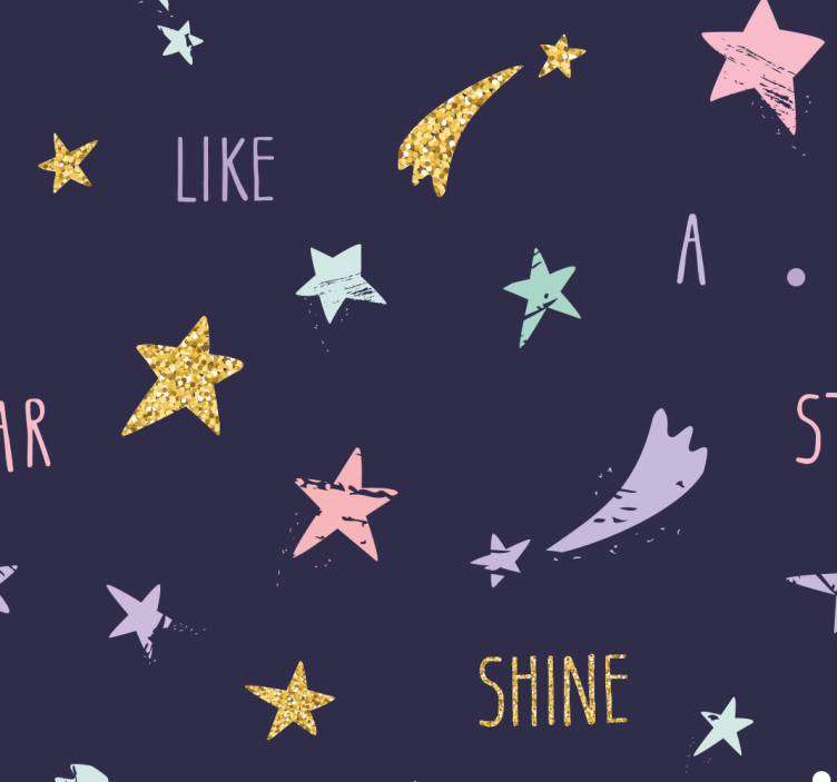 Sterretjes behang like shine star in blauw - TenStickers