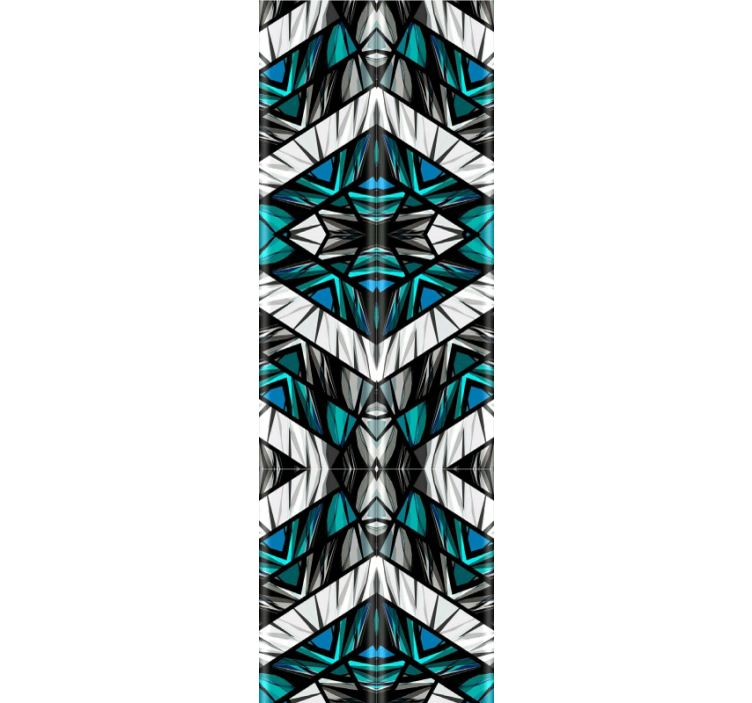 Caleidoscopische symmetrie geometrisch behang - TenStickers