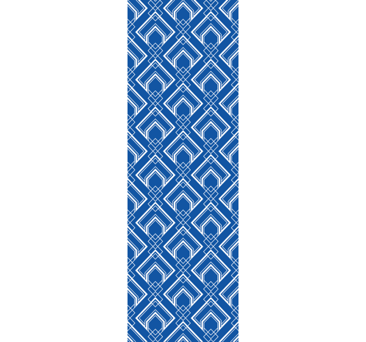 Geometrisch blauw motief geometrisch behang - TenStickers