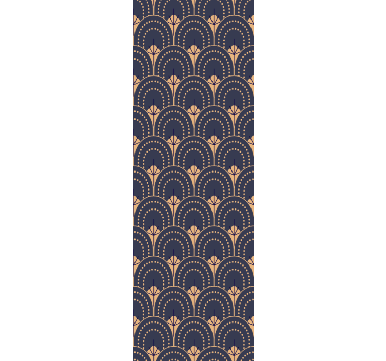 Sierlijk art deco patroon kantoor behang - TenStickers