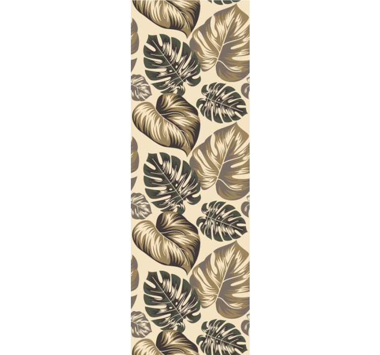 Monochroom blad behang bladeren - TenStickers