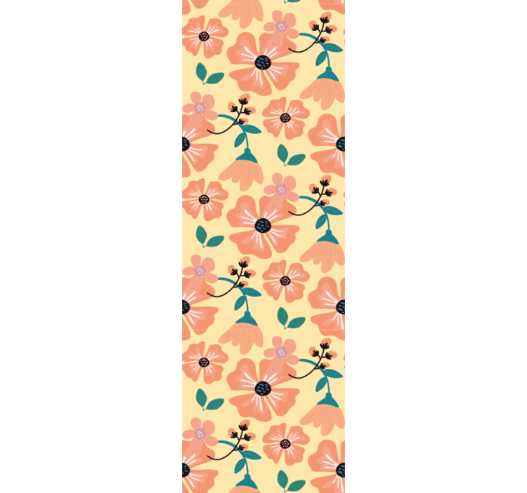 Bloemenbloeipatroon behang bloemen - TenStickers