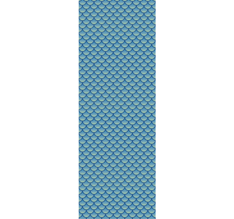 Visschubbenpatroon geometrisch behang - TenStickers