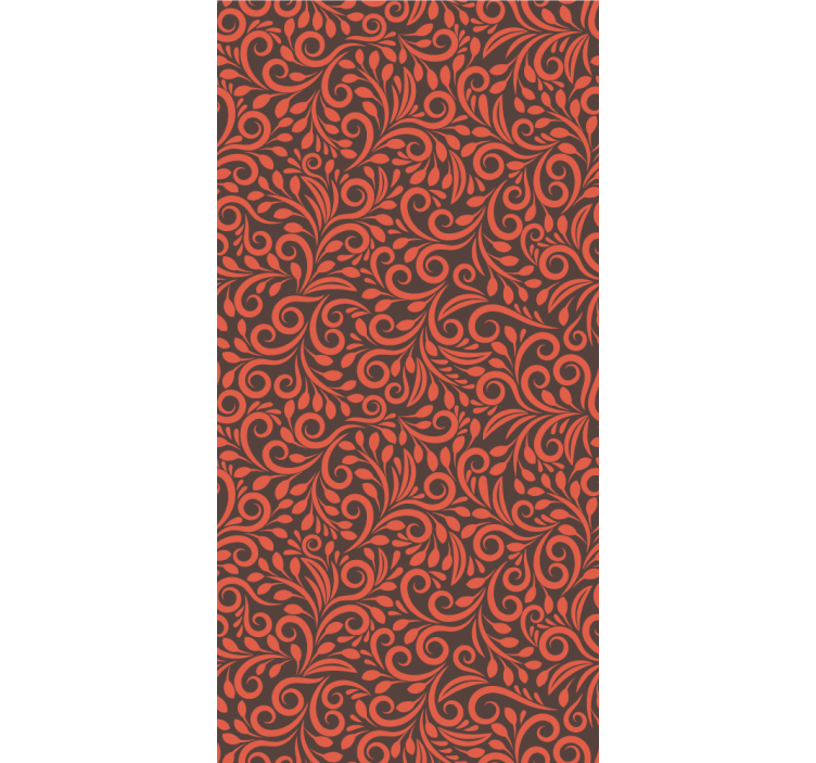 Sierlijke wervelingen behang bloemsierkunst - TenStickers