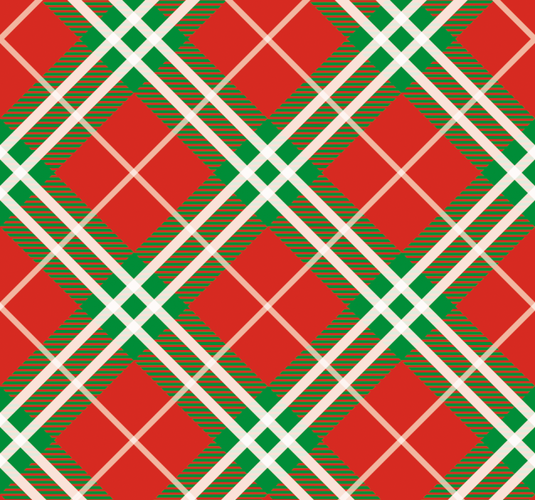 Klassiek behang Rode en groene schotse tartan - TenStickers
