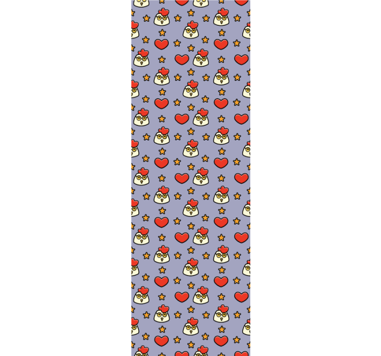 Cartoon kip patroon dieren behang - TenStickers