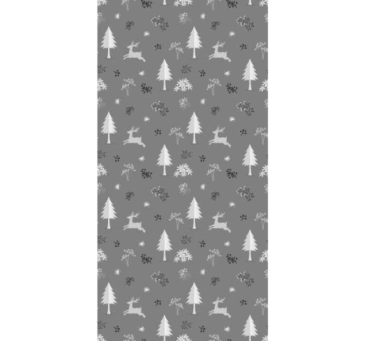 Motief van een winterlandschap behang kerst - TenStickers