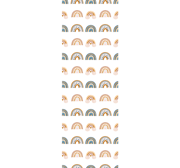 Regenboog bogen patroon babykamer behang - TenStickers