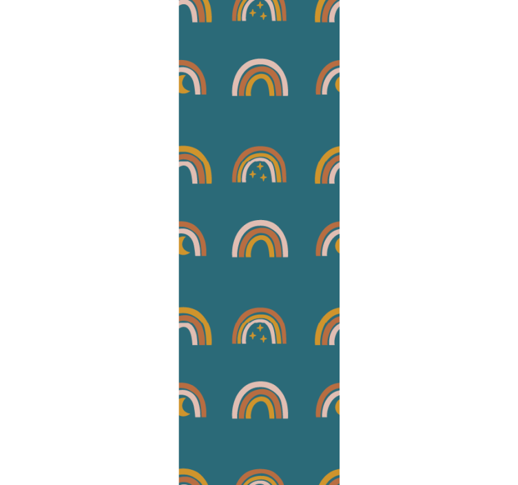 Kinderbehang Hemelse, mystieke moderne regenboog - TenStickers