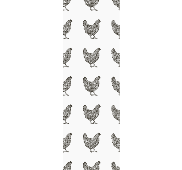 Gevogelte patroon dieren behang - TenStickers