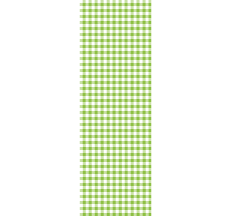 Gingham-ruitpatroon behang eetkamer - TenStickers