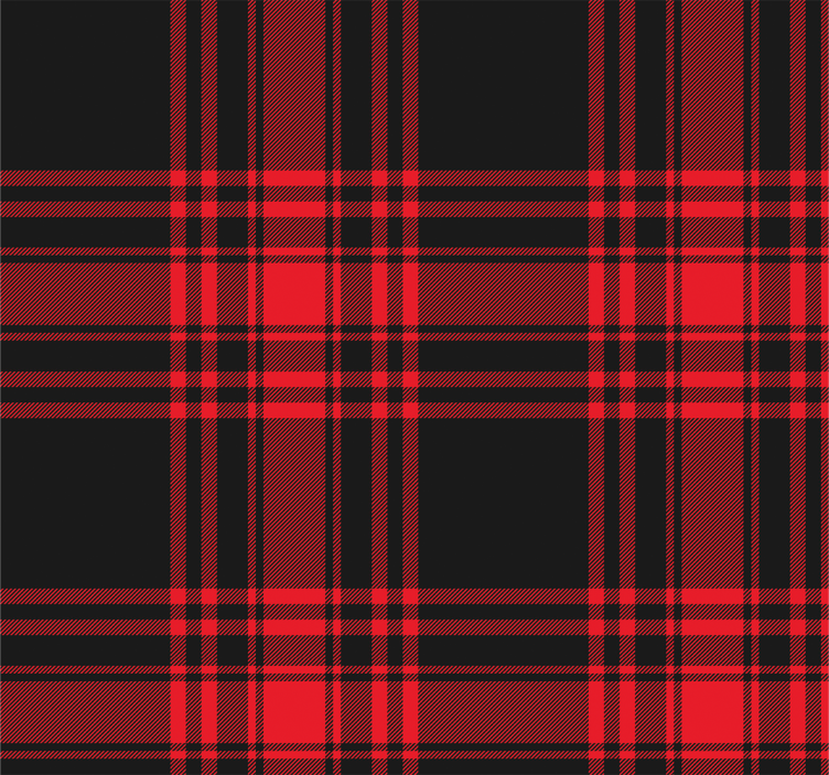 Keuken behang Menzies tartan zwart rood ruitpatroon - TenStickers