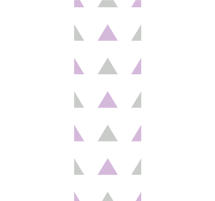 Vierkantjes behang Grijze en paarse driehoeken - TenStickers