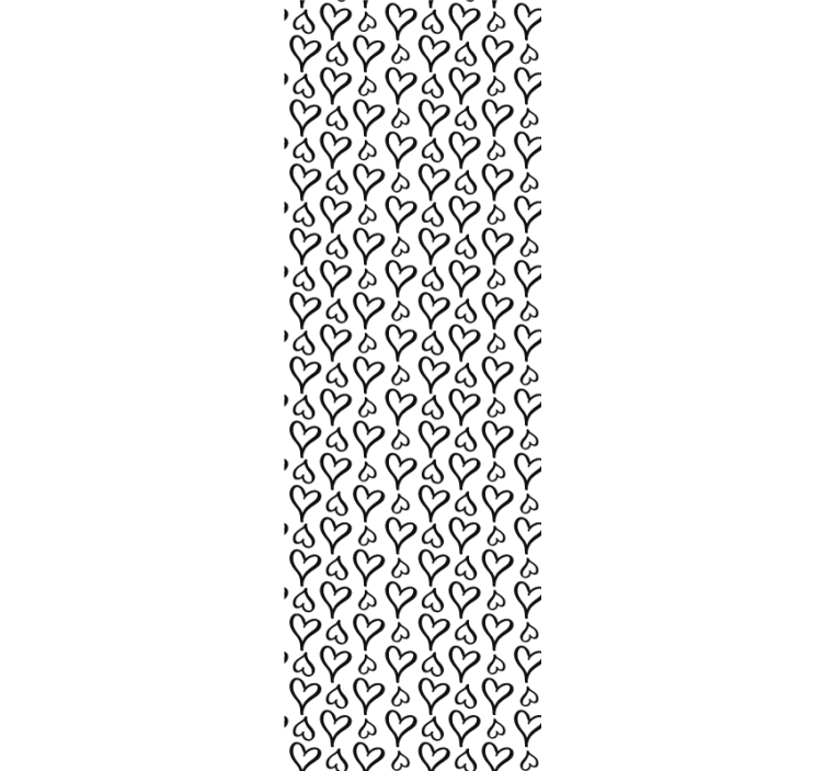 Hartmotief herhalen geometrisch behang - TenStickers