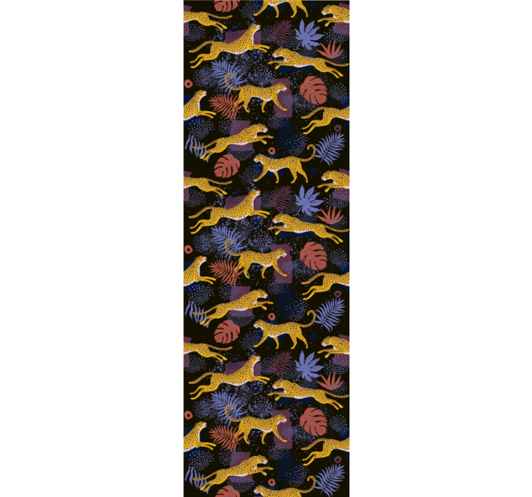 Jungle fauna mozaïek dieren behang - TenStickers