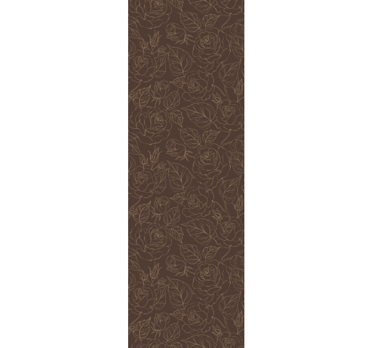 Roos minimalistisch patroon behang bloemen - TenStickers