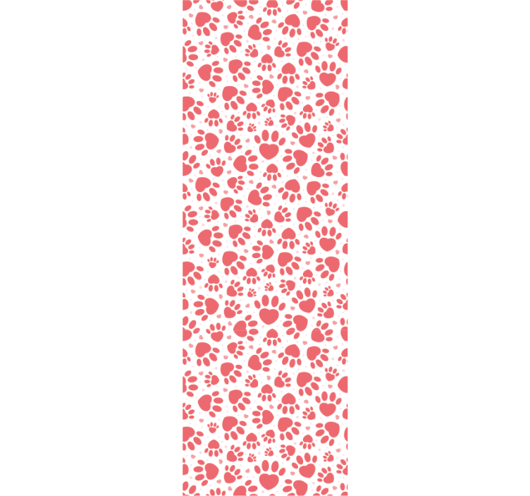 Pootafdruk harten behang honden - TenStickers