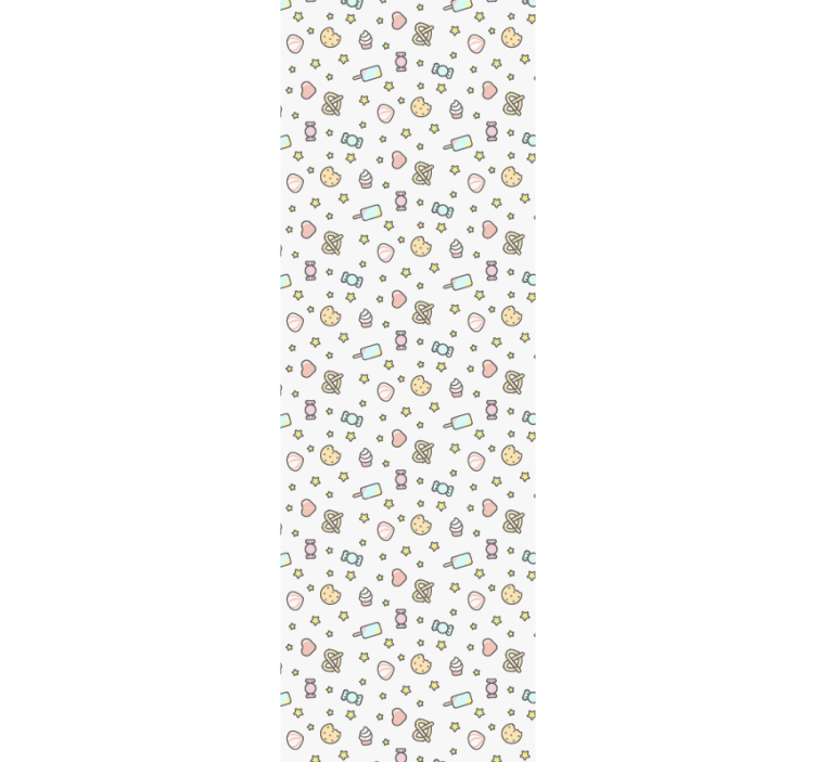 Op snoep geïnspireerd patroon babykamer behang - TenStickers