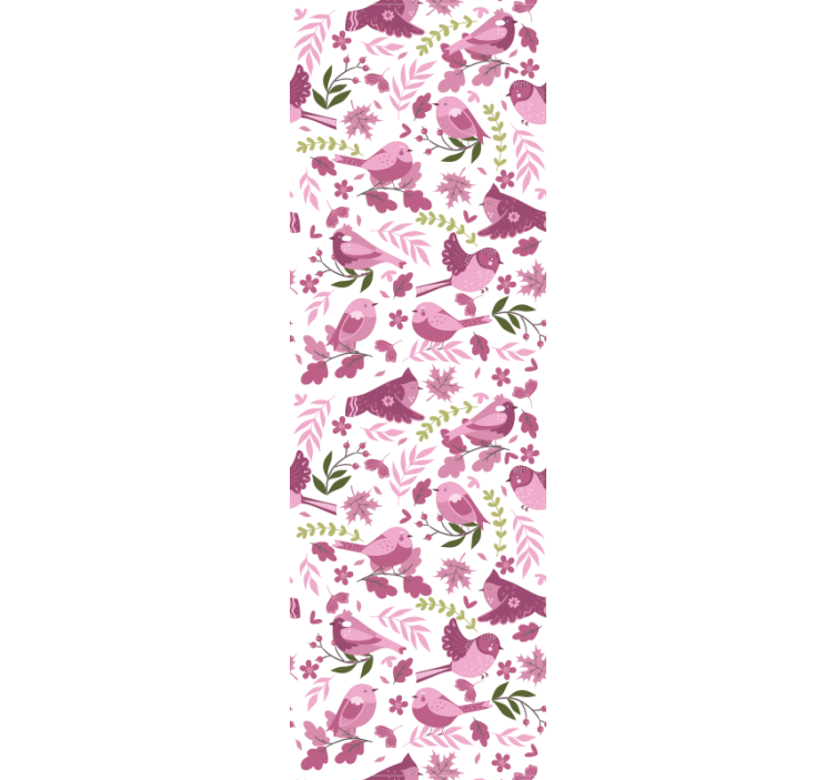 Vogelillustratie behang vogels - TenStickers