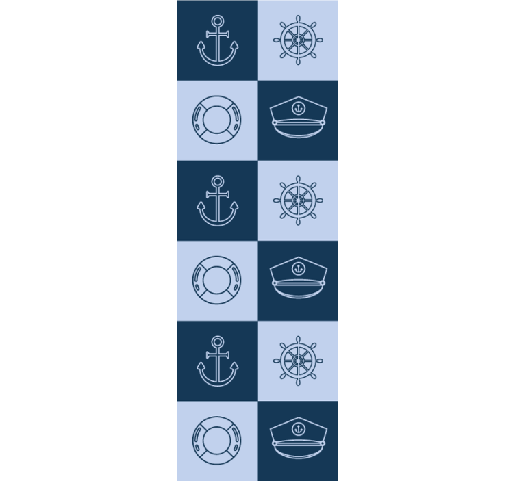 Nautisch tegelpatroon tegels behang - TenStickers
