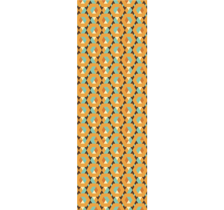 Geometrische retroprint geometrisch behang - TenStickers