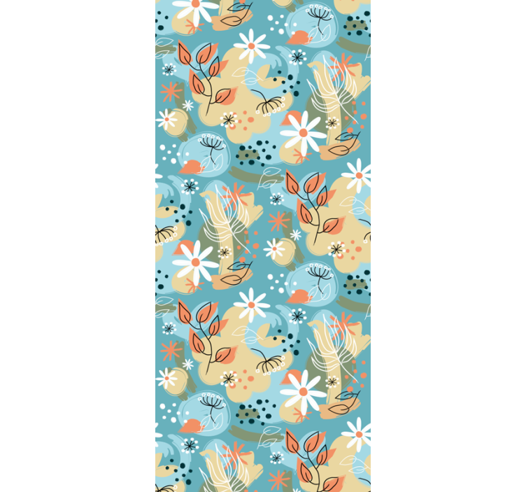 Bloemige bries behang bloemen - TenStickers