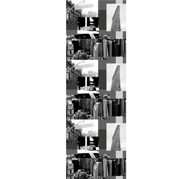 Stedelijk collagepatroon behang landen en steden - TenStickers