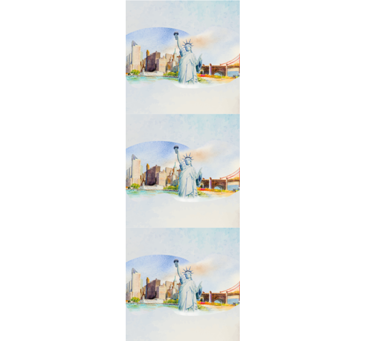 Collage van stedelijke bezienswaardigheden new york behang - TenStickers