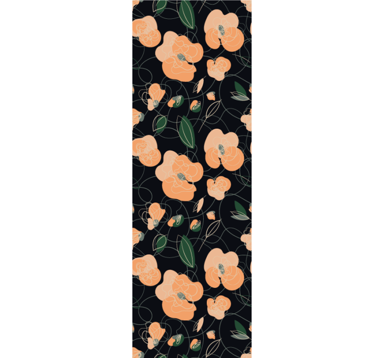 Botanisch bloesempatroon behang bloemen - TenStickers