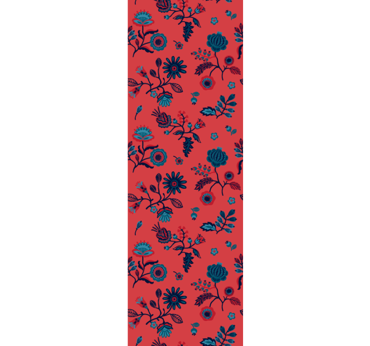 Bloemenpatroon overlay behang bloemsierkunst - TenStickers