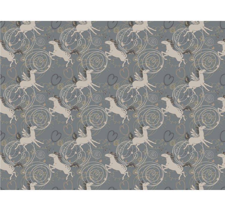 Betoverde eenhoorns dieren behang - TenStickers