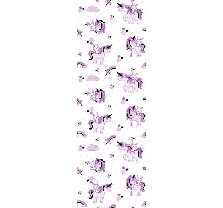 Eenhoorn fantasie scène babykamer behang - TenStickers