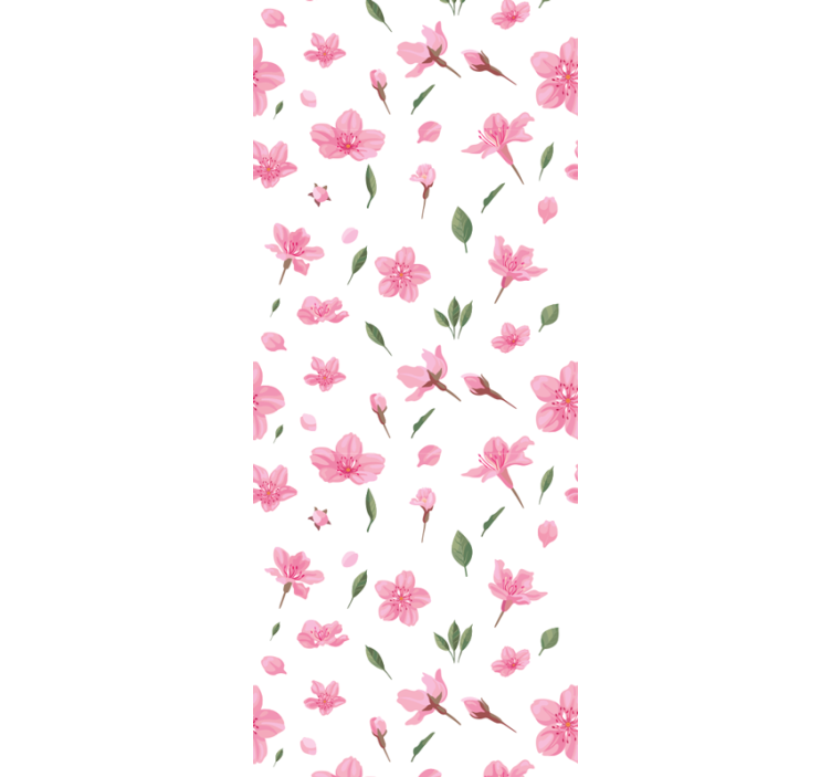 Roze bloesempatroon behang bloemen - TenStickers