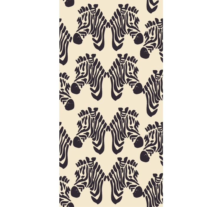 Zebrapatroon ontwerp behang zebra - TenStickers