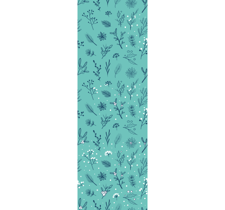 Feestelijk botanisch behang kerst - TenStickers