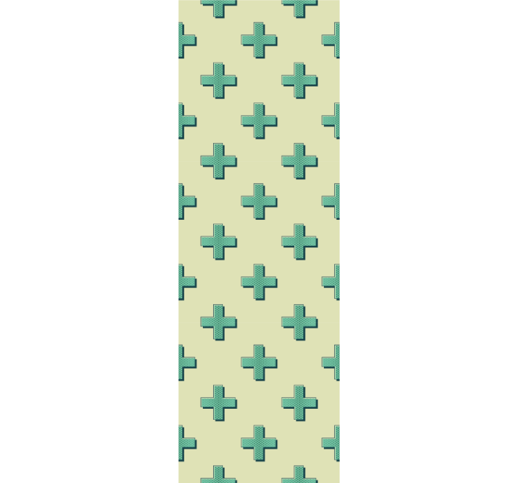 Geometrische kruisstructuur geometrisch behang - TenStickers