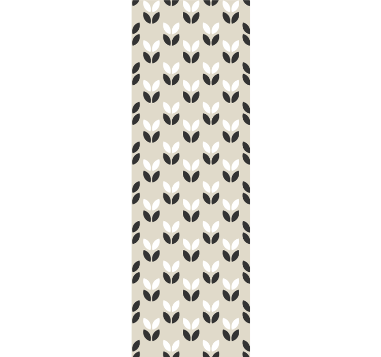 Symmetrisch bladpatroon geometrisch behang - TenStickers