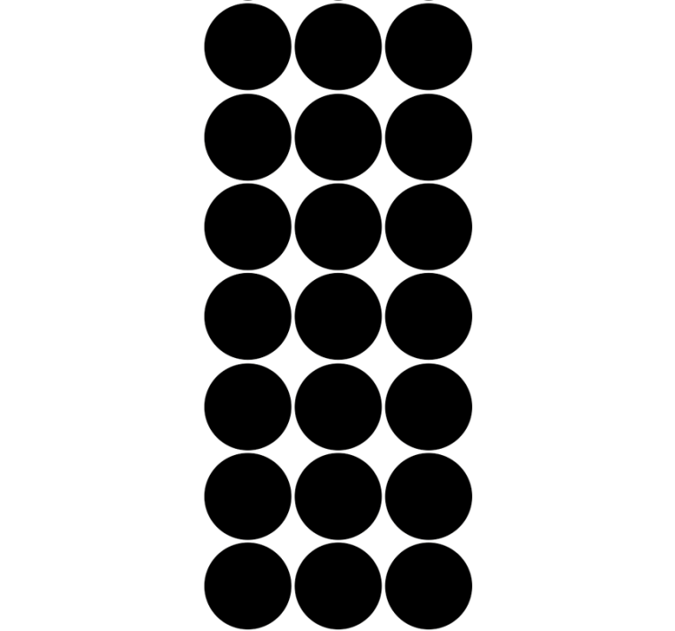 Chique zwart cirkelvormig patroon stippen behang - TenStickers